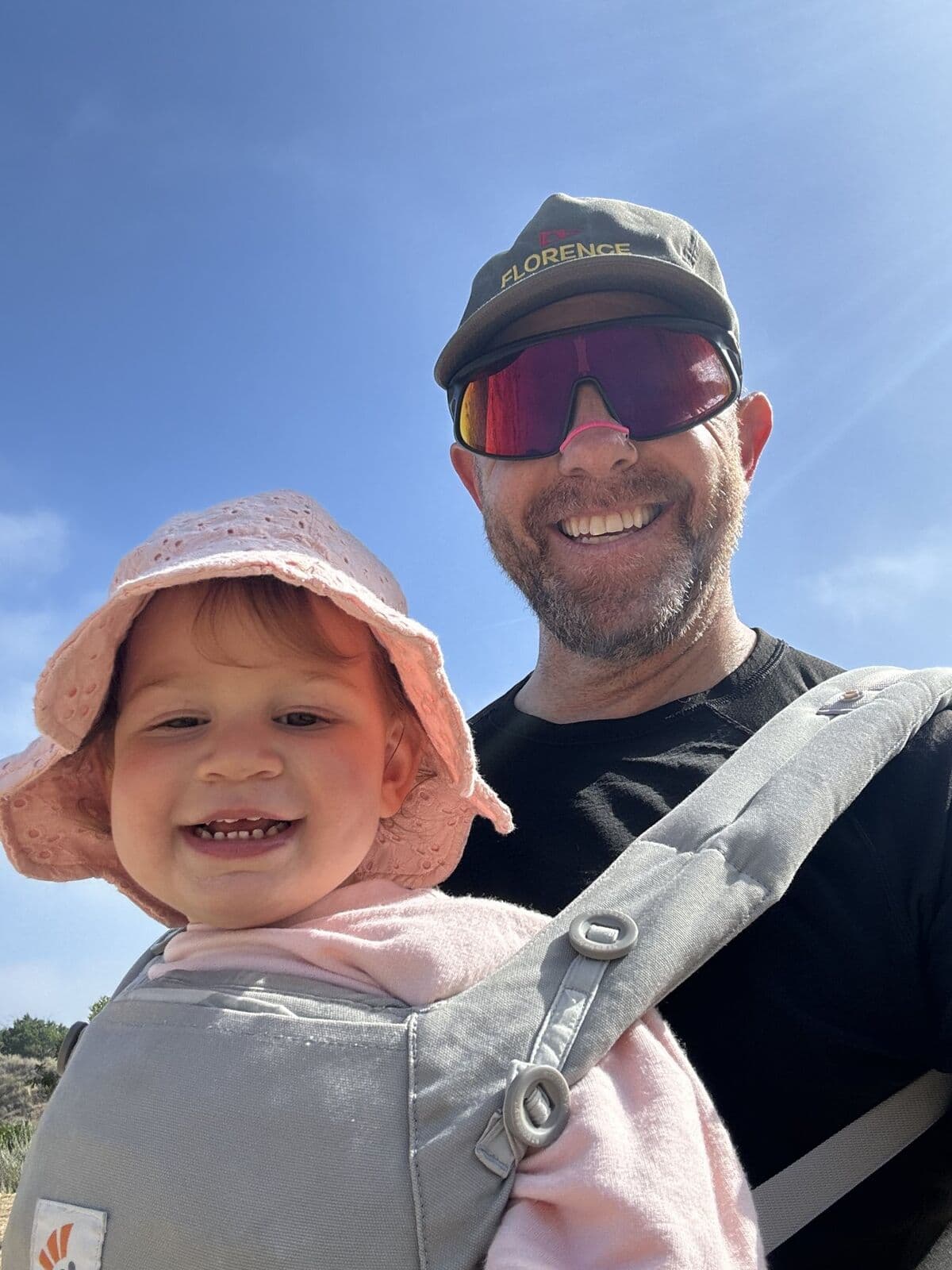Jason Melvin outdoors with his youngest.