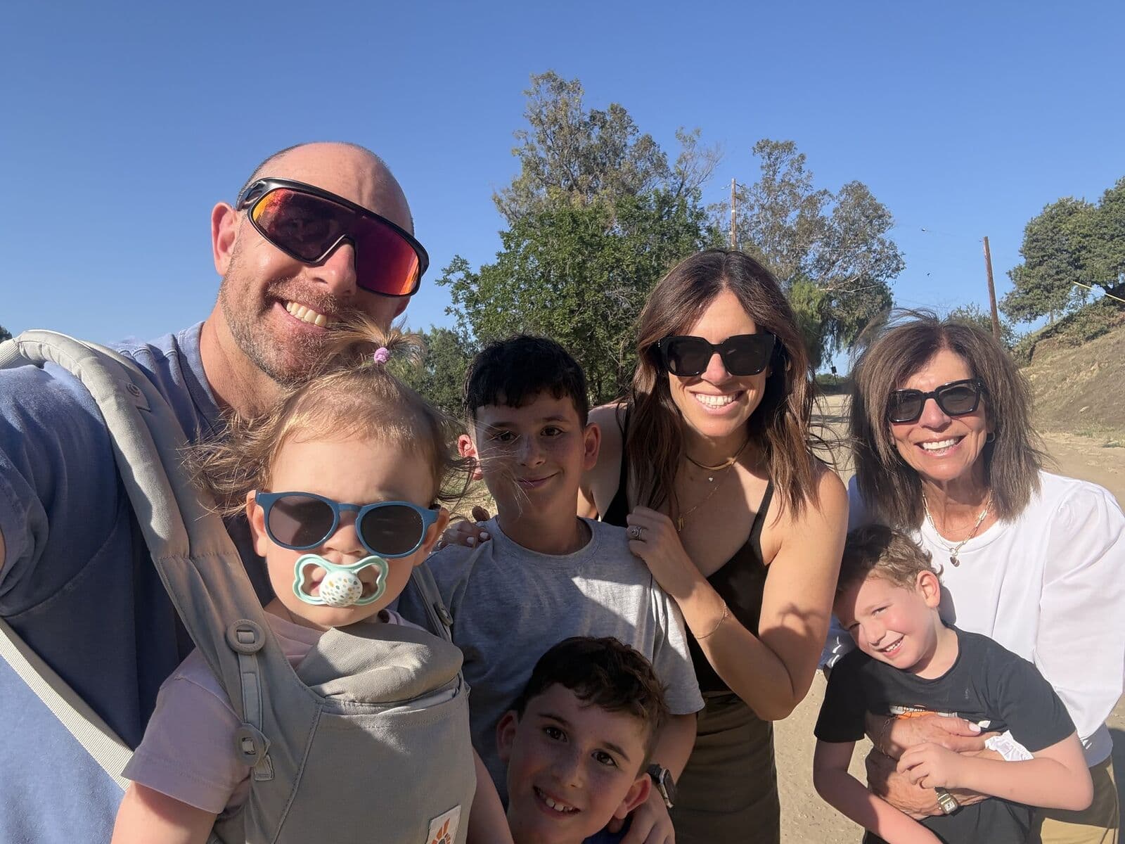 Jason Melvin with his family outdoors in California.